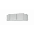 AUFSATZSCHRANK 117/39/117 cm   - Weiß Hochglanz/Alufarben, Design, Holzwerkstoff/Kunststoff (117/39/117cm) - Carryhome
