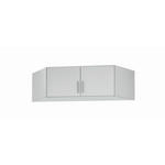 AUFSATZSCHRANK 117/39/117 cm   - Weiß Hochglanz/Alufarben, Design, Holzwerkstoff/Kunststoff (117/39/117cm) - Carryhome