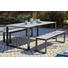 GARTENBANK in Anthrazit, Grau - Anthrazit/Grau, Design, Kunststoff/Metall (160/44/36cm) - Ambia Garden GARTENBANK in Anthrazit, Grau - Anthrazit/Grau, Design, Kunststoff/Metall (160/44/36cm) - Ambia Garden