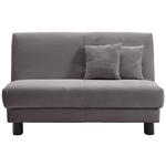 SCHLAFSOFA Cord Grau  - Schwarz/Grau, Design, Textil/Metall (145/85/100cm) - Carryhome