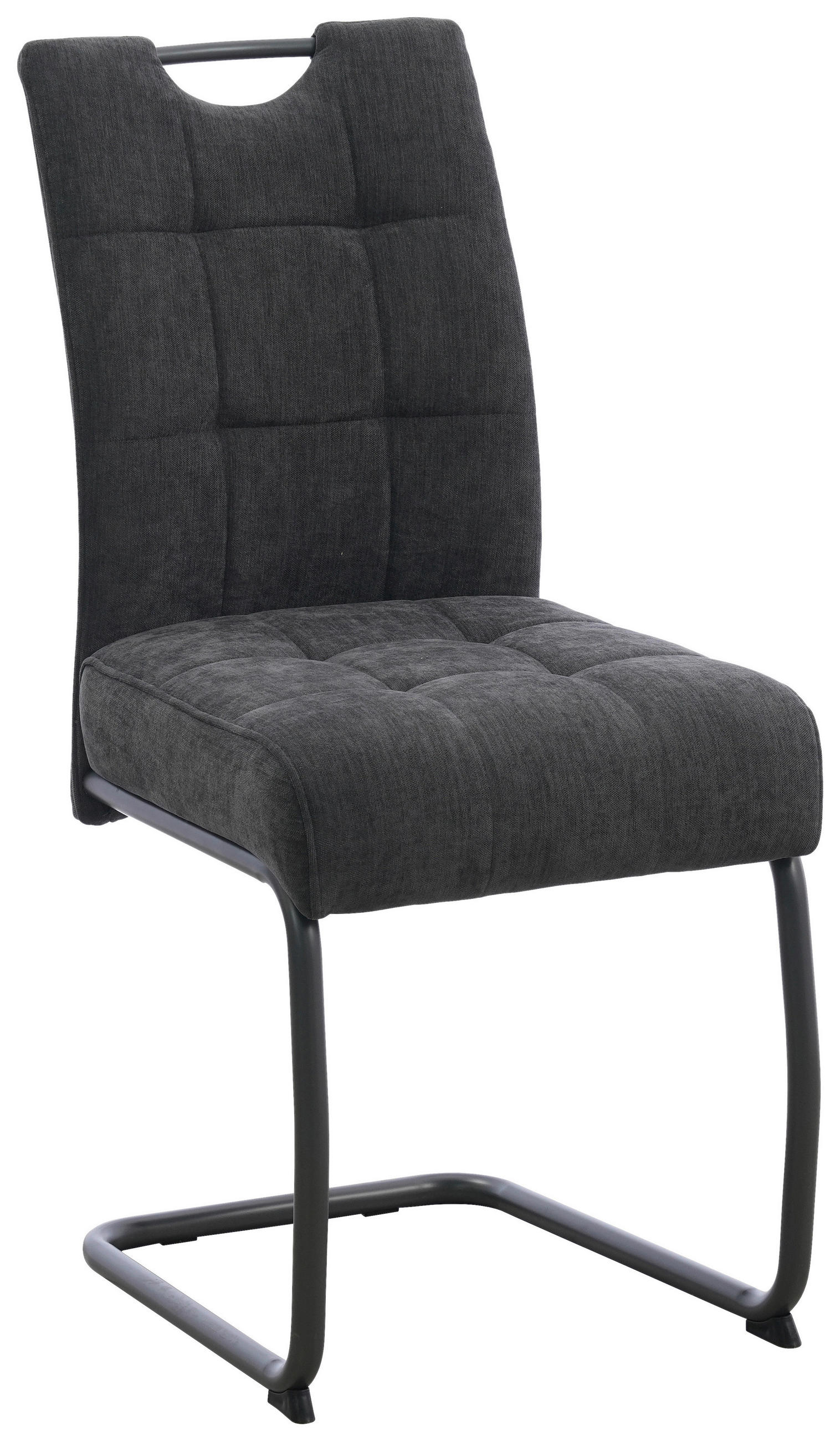 SCHWINGSTUHL   Mikrofaser  - Dunkelgrau/Grau, MODERN, Textil/Metall (44/95/61cm) - MID.YOU