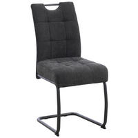 SCHWINGSTUHL   Mikrofaser  - Dunkelgrau/Grau, MODERN, Textil/Metall (44/95/61cm) - MID.YOU