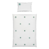 BABYBETTWÄSCHESET 100/135 cm  - Weiss/Grau, Basics, Textil (100/135cm) - Patinio