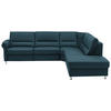 ECKSOFA in Echtleder Blau  - Blau/Beige, Design, Leder/Metall (288/249cm) - Beldomo Premium