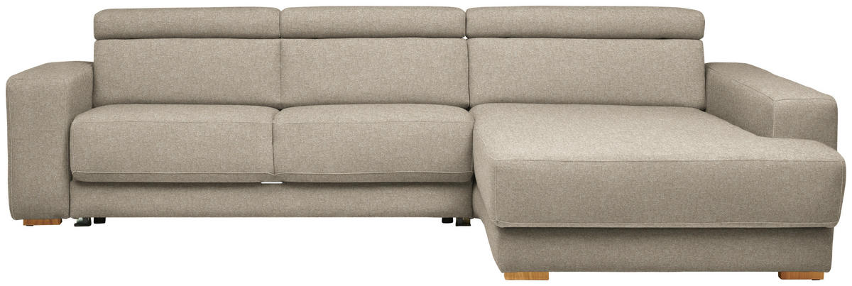 ECKSOFA  in Chenille Sandfarben  316/206 cm  - Sandfarben/Eichefarben, Design, Textil (316/206cm) - Sedda