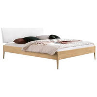 BETT 140/200 cm  in Weiss, Eichefarben   - Weiss/Eichefarben, Konventionell, Holz/Textil (140/200cm) - Hasena