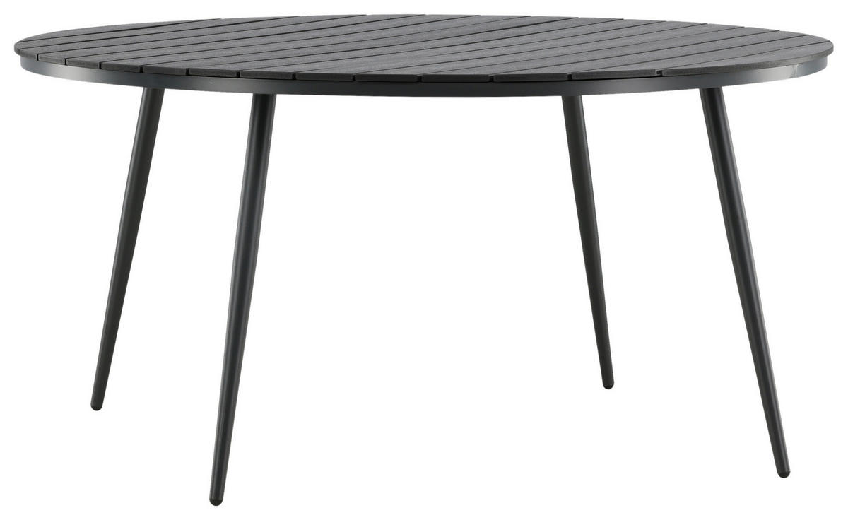 UTEBORD metall, plast rund  - svart, Klassisk, metall/plast (150/150/74cm) - Gardenson