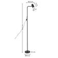 STEHLEUCHTE 35,5/18/154,50 cm  - Schwarz, Trend, Kunststoff/Metall (35,5/18/154,50cm) - Novel