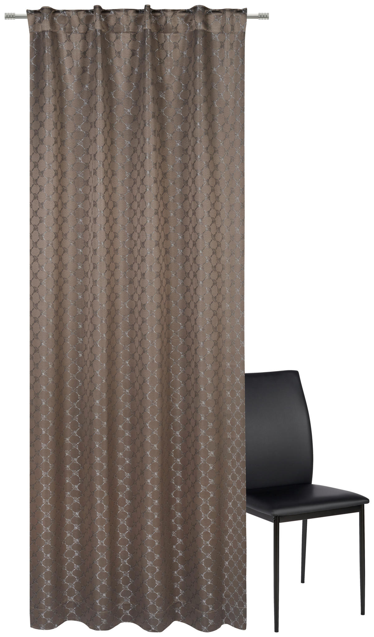HOTOVÝ ZÁVĚS, neprůsvitné, 130/250 cm - šedobéžová/jílová barva, Basics, textil (130/250cm) - Joop!