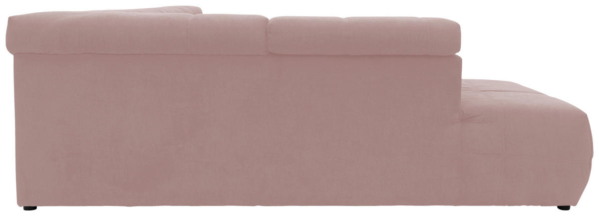 WOHNLANDSCHAFT Rosa Mikrofaser  - Schwarz/Rosa, Design, Kunststoff/Textil (228/359/175cm) - MID.YOU