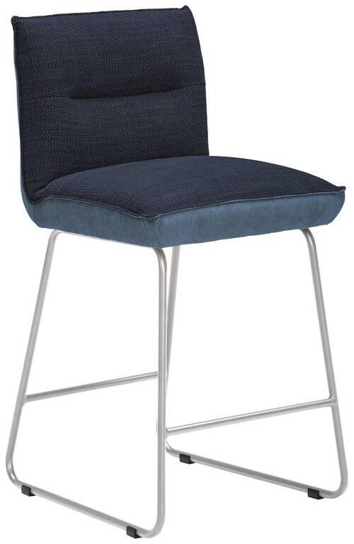 TRESENSTUHL Flachgewebe Blau, Edelstahlfarben, Dunkelblau Stahl Stoffauswahl, Typenauswahl, Gestellauswahl  - Blau/Edelstahlfarben, Design, Textil/Metall (48/92/54cm) - Dieter Knoll