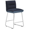 TRESENSTUHL in Metall, Textil Blau, Edelstahlfarben, Dunkelblau  - Blau/Edelstahlfarben, Design, Textil/Metall (48/92/54cm) - Dieter Knoll