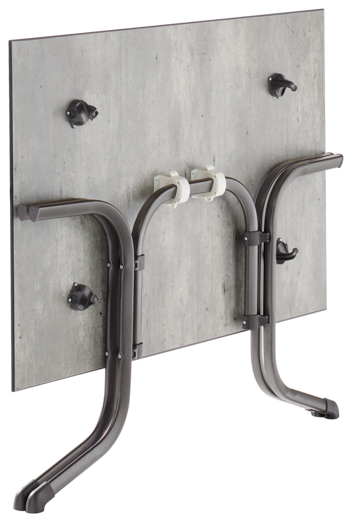 GARTENKLAPPTISCH 120/80/73 cm Metall, Kunststoff rechteckig  - Silberfarben/Grau, Basics, Kunststoff/Metall (120/80/73cm) - Sieger