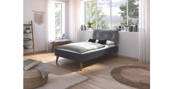 BETT 120/200 cm  in Grau  - Wildeiche/Grau, Design, Holz/Holzwerkstoff (120/200cm) - Carryhome