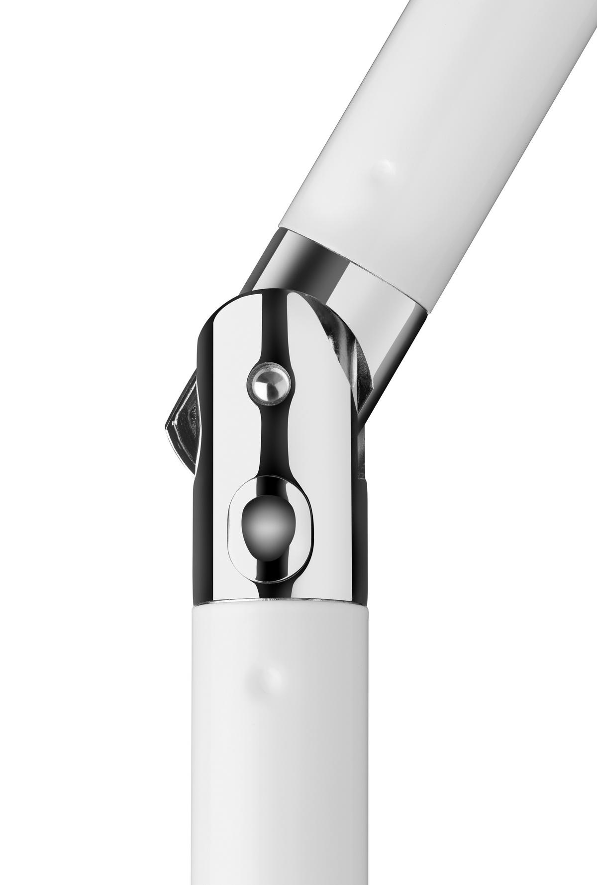 SLUNEČNÍK 200/250/300 cm - bílá/terracotta, Basics, kov/textil (200/250/300cm)