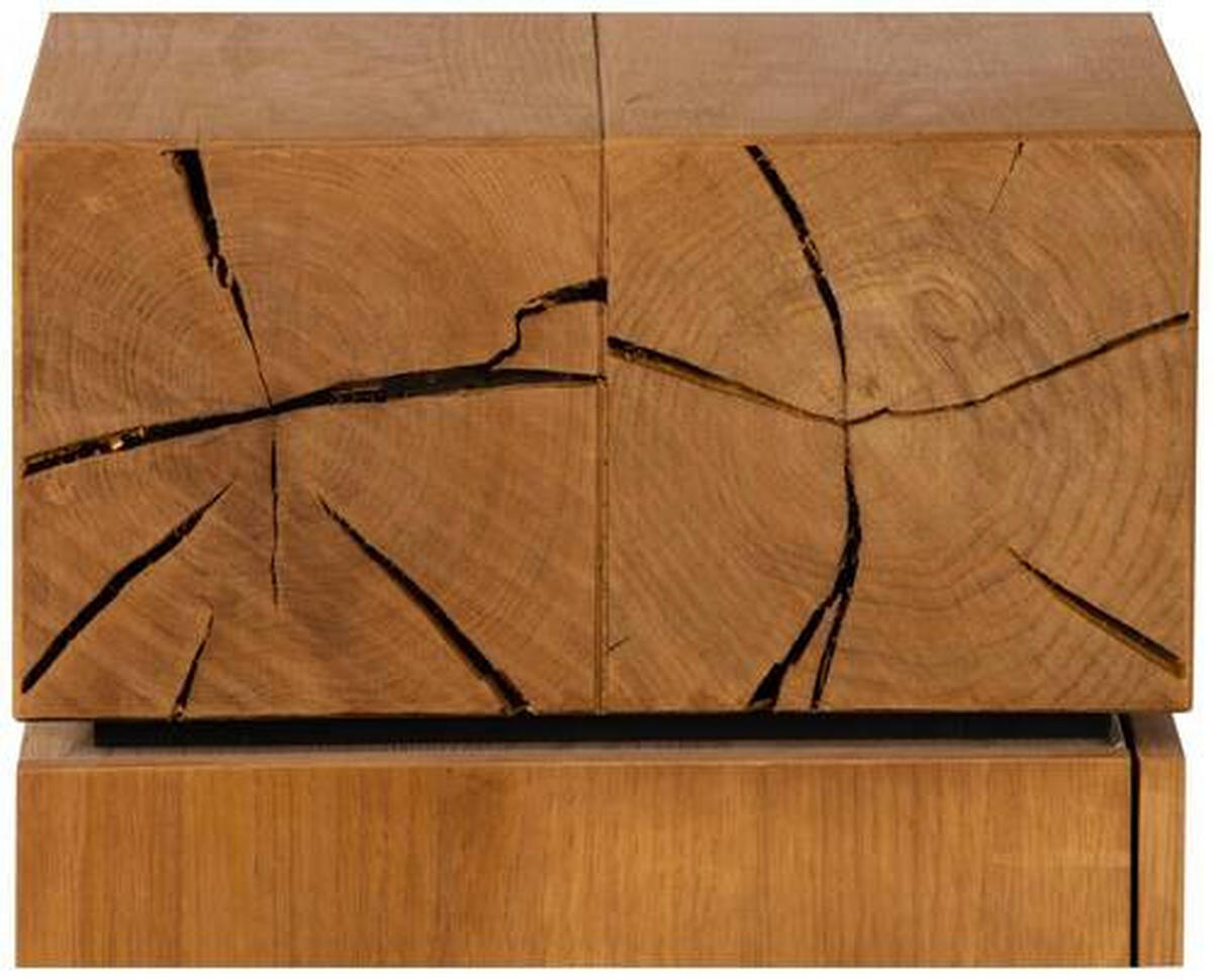 SIDEBOARD 160/86/40 cm  - svart/ekfärgad, Design, metall/trämaterial (160/86/40cm) - MID.YOU