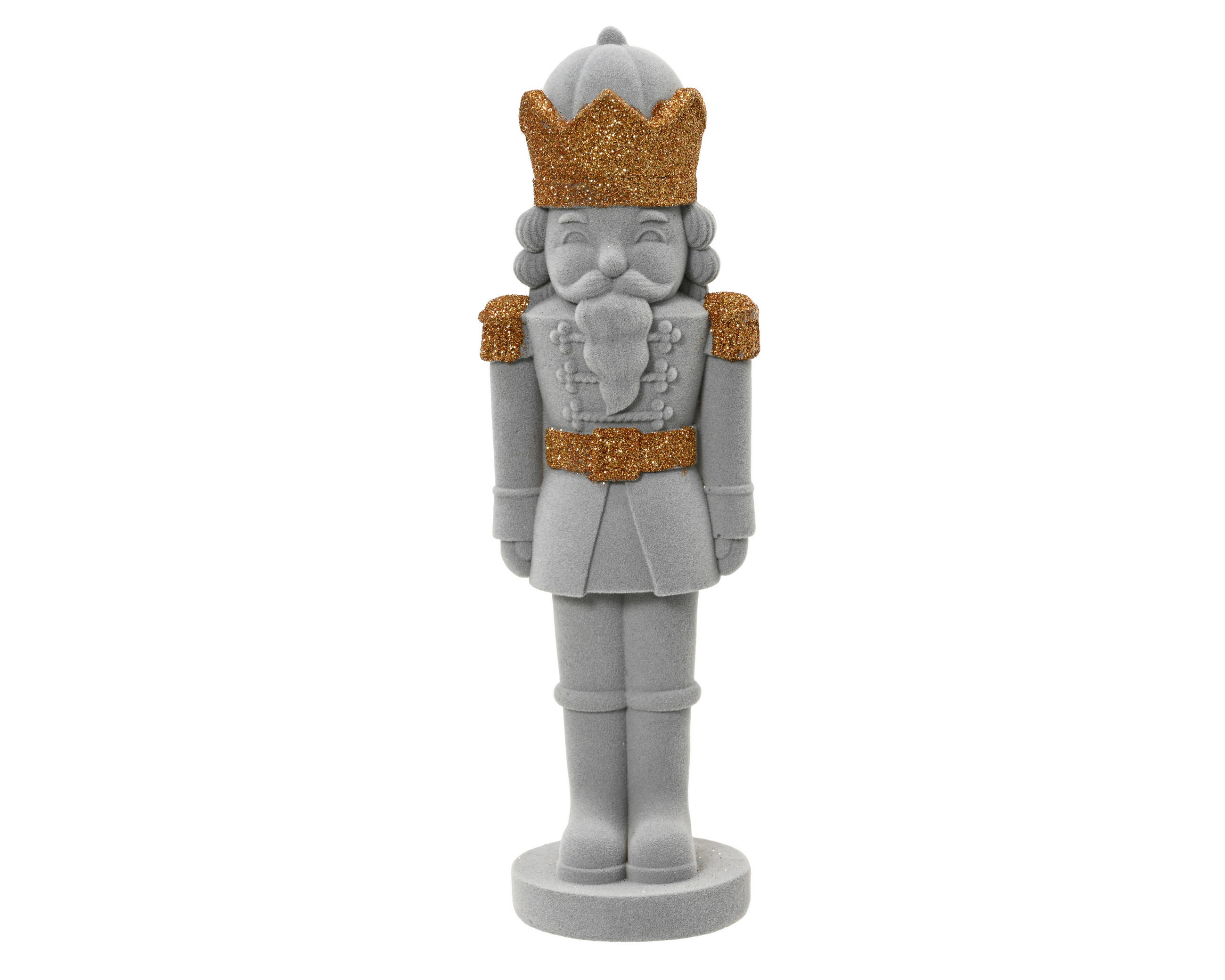 NUSSKNACKERFIGUR - Grau, Basics, Kunststoff (8/7/26cm)