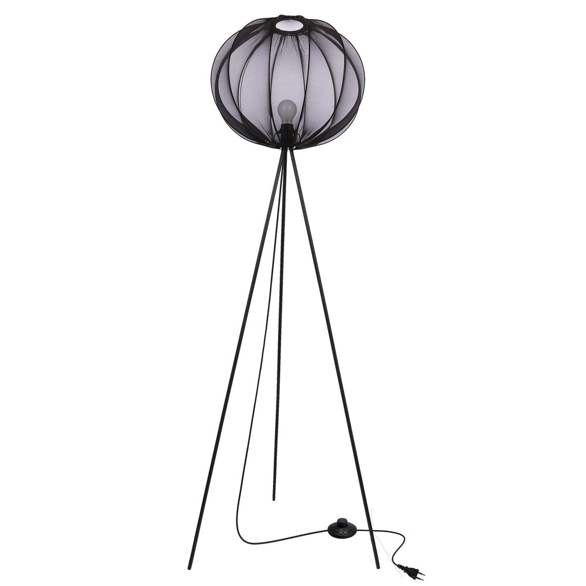 STEHLEUCHTE 52/52/161 cm    - Schwarz, KONVENTIONELL, Kunststoff/Metall (52/52/161cm)