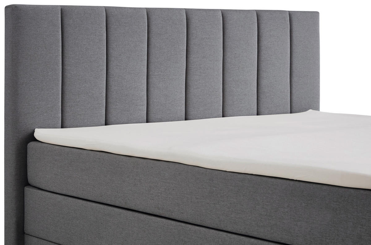 BOXBETT 180/200 cm  in Anthrazit  - Anthrazit/Schwarz, Basics, Holz/Textil (180/200cm) - Boxxx