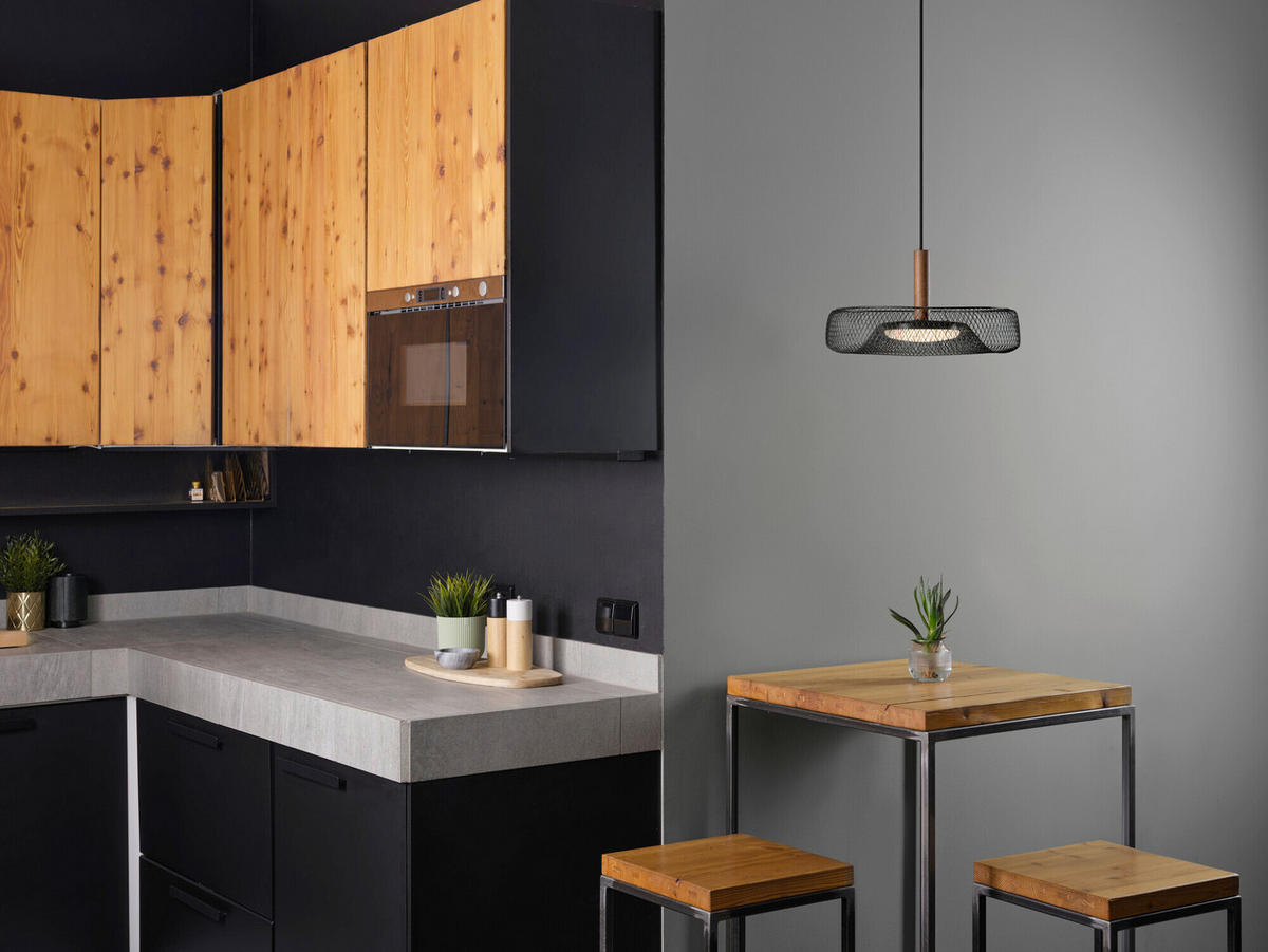 LED-HÄNGELEUCHTE 40/120 cm  - Schwarz, Basics, Holz/Kunststoff (40/120cm) - Osram