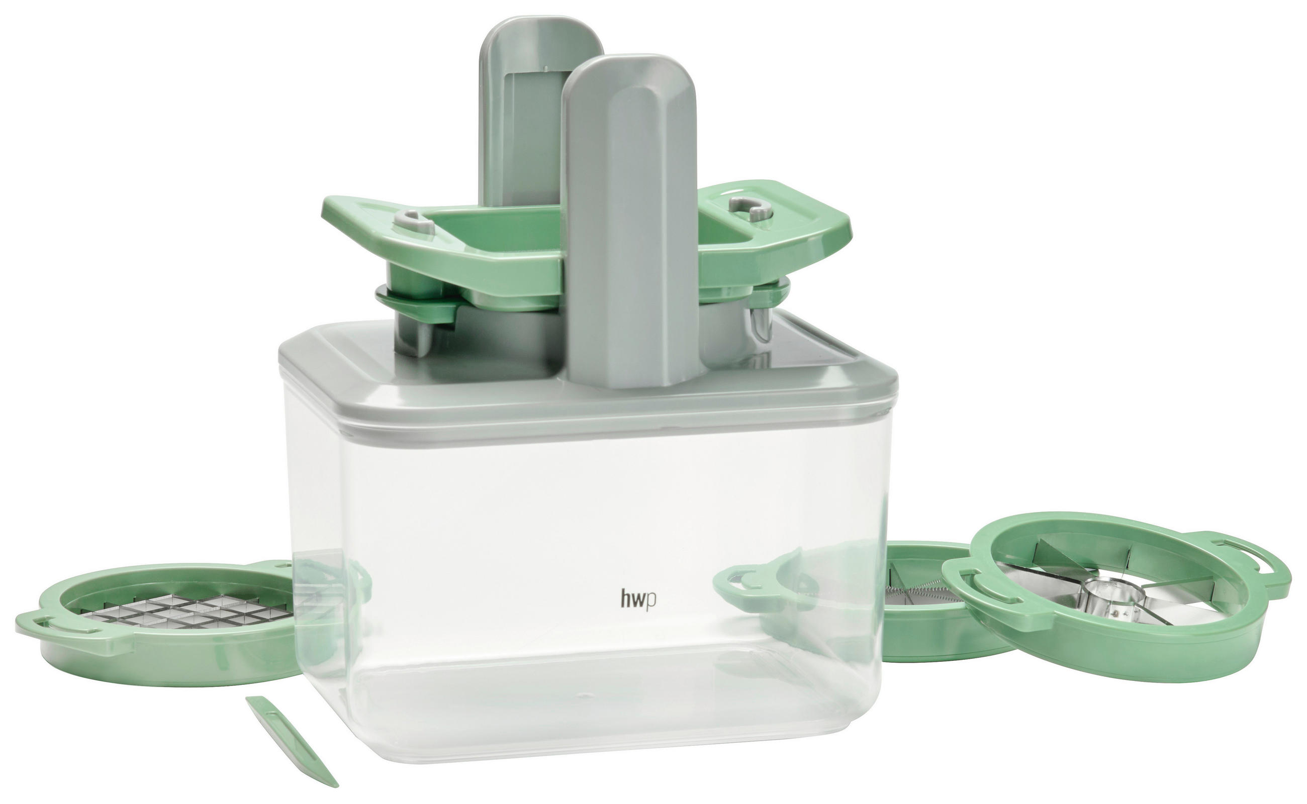 Tocător Universal - verde deschis/transparent, Basics, plastic/metal (19,9/14,9/23,2cm) - Homeware Profession.