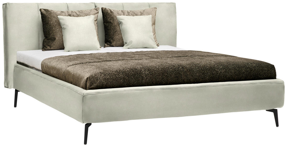 POLSTERBETT 180/200 cm  Ecru  - Ecru/Weiss, Design, Holz/Textil (180/200cm) - Johann Jakob