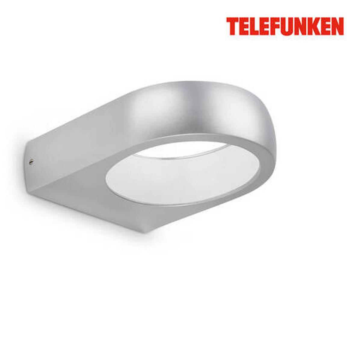 ZIDNA SVJETILJKA VANJSKA  - srebrne boje, Basics, metal/plastika (17,5/14,5/4,5cm)