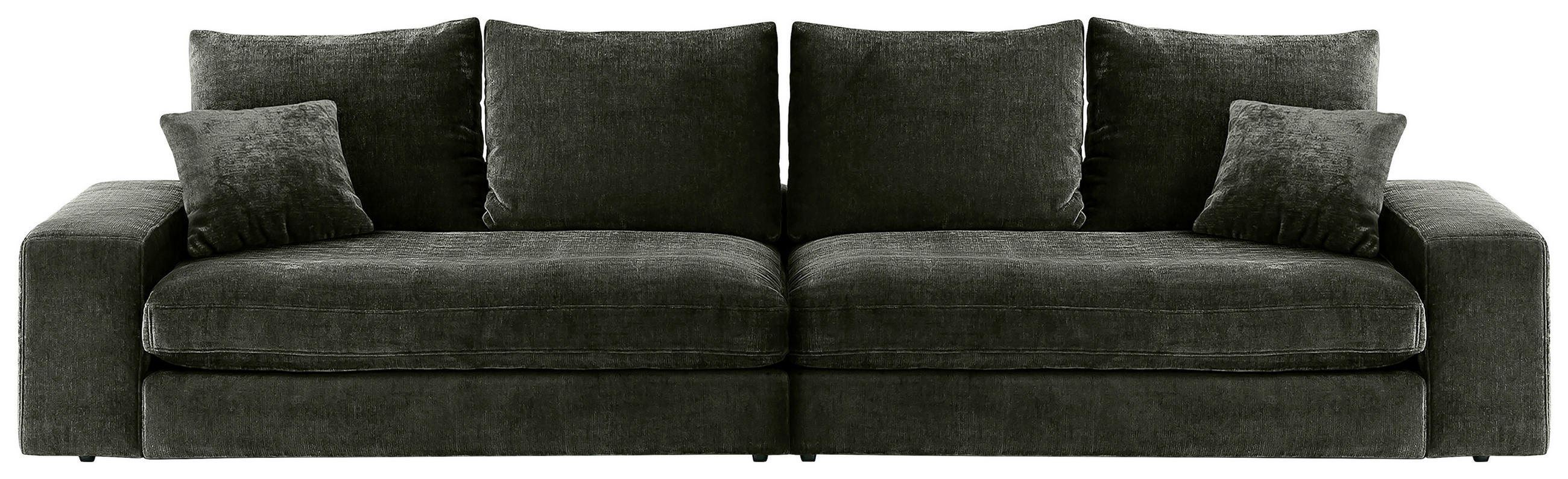BIGSOFA Chenille Anthrazit  - Anthrazit/Schwarz, MODERN, Kunststoff/Textil (273/67/125cm) - MID.YOU