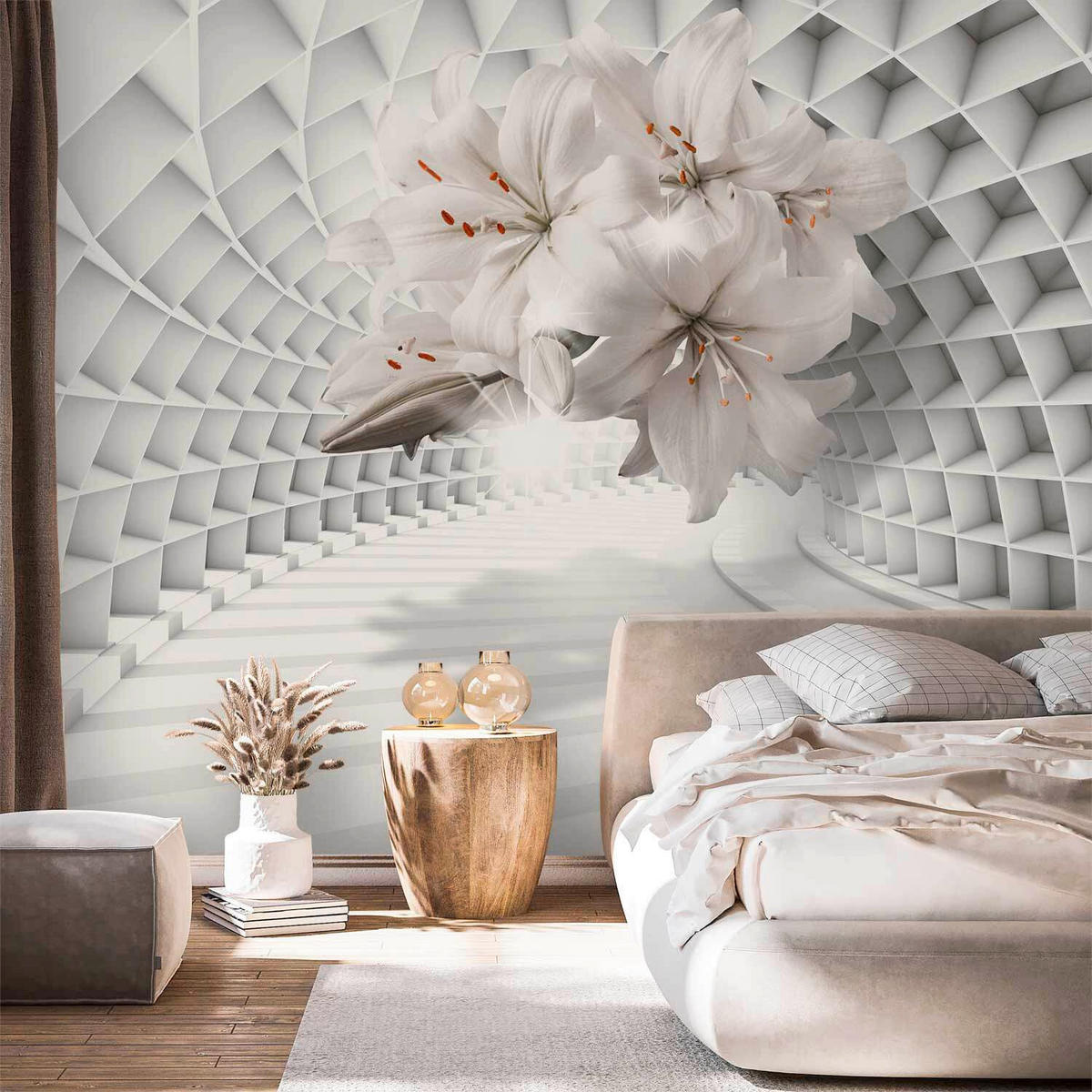 FOTOTAPET 200/140 cm  - vit/grå, Lifestyle, textil (200/140cm) - artgeist