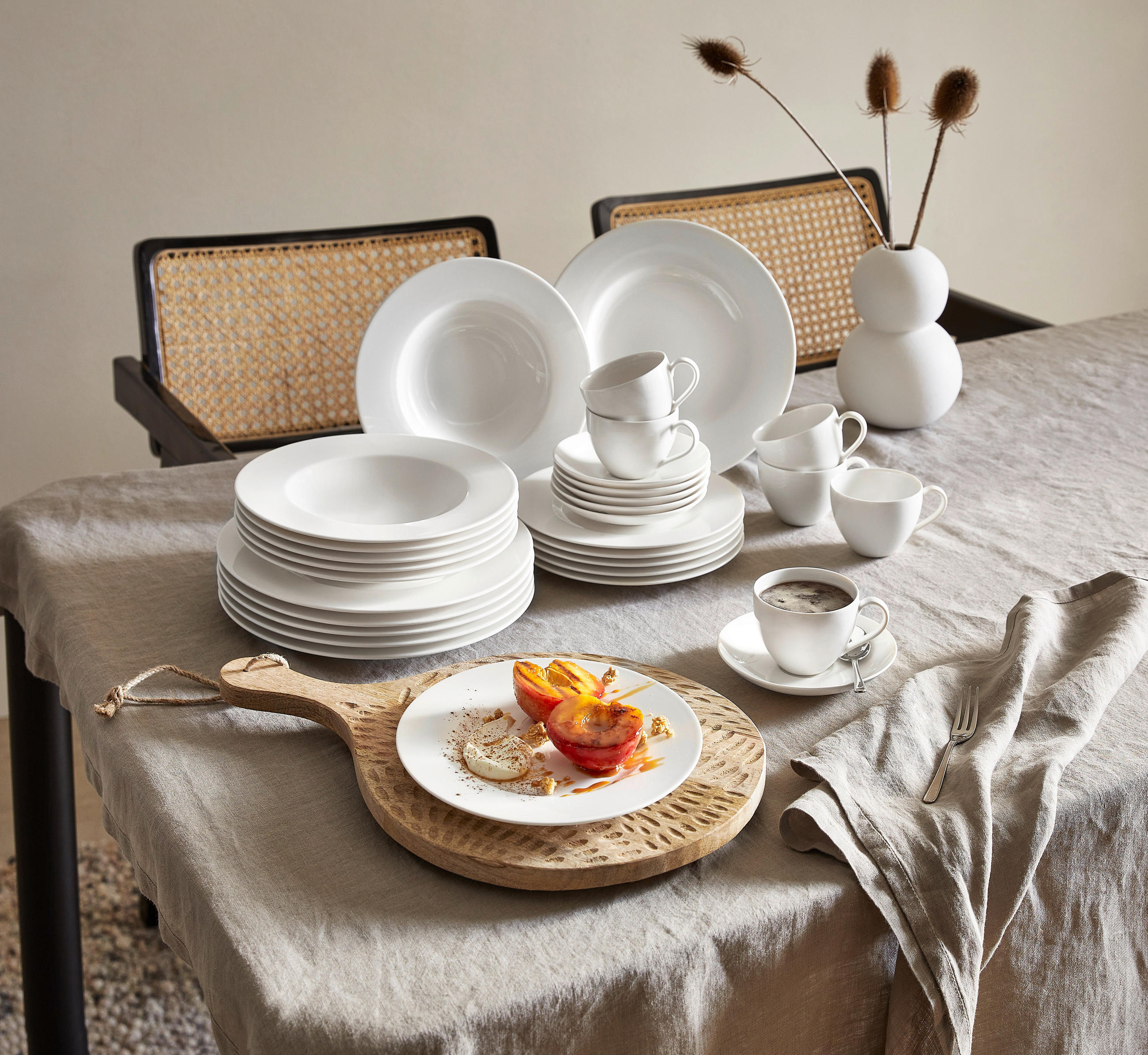 KOMBI SERVIS    30-dijelni   Basic White  - Konvencionalno, keramika - Villeroy & Boch