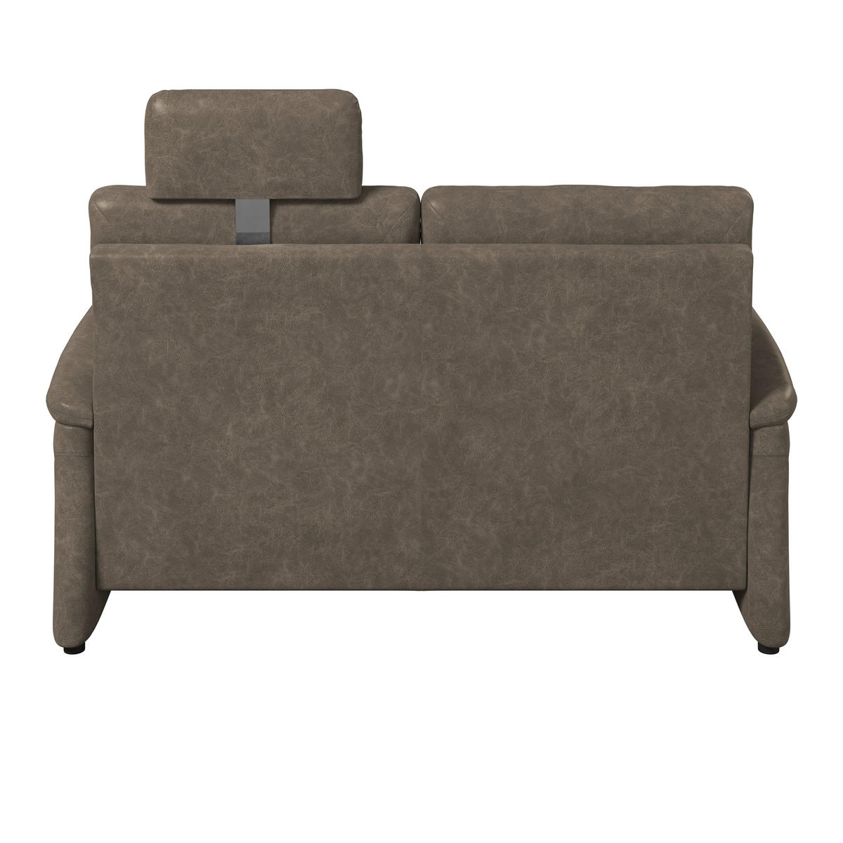 2,5-SITZER Mikrofaser Graubraun  - Graubraun/Schwarz, Konventionell, Kunststoff/Textil (170/99/91cm) - Elegando