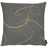 KISSENHÜLLE Loft Style  49/49 cm  - Dunkelgrau/Goldfarben, Basics, Textil (49/49cm) - Dieter Knoll
