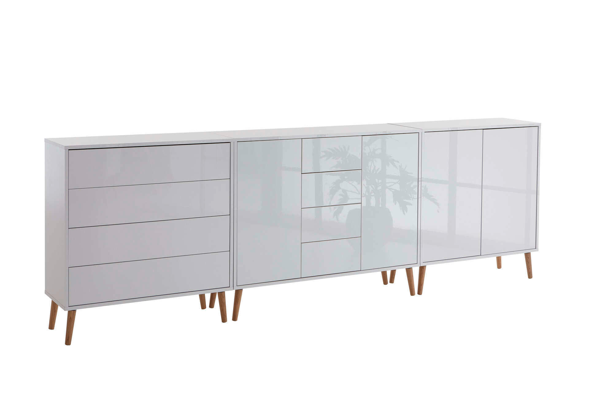 Sideboard Mailand Weiß B: 263,5 Cm