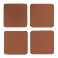 GLASUNTERSETZER  - Cognac, Basics, Leder (10/10/0.2cm)