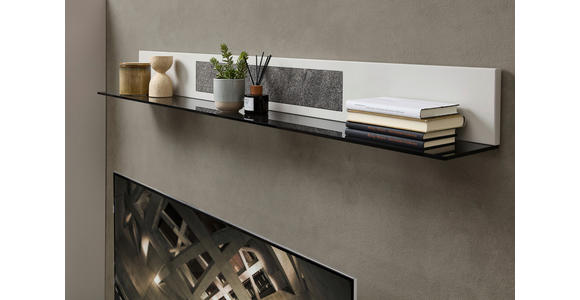 WANDBOARD Hellgrau, Sahara - Hellgrau/Sahara, Design, Glas/Holzwerkstoff (150/17/20cm) - Novel