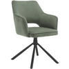 ARMLEHNSTUHL  in Eisen Cord  - Schwarz/Olivgrün, MODERN, Textil/Metall (61/85/61cm) - Livetastic
