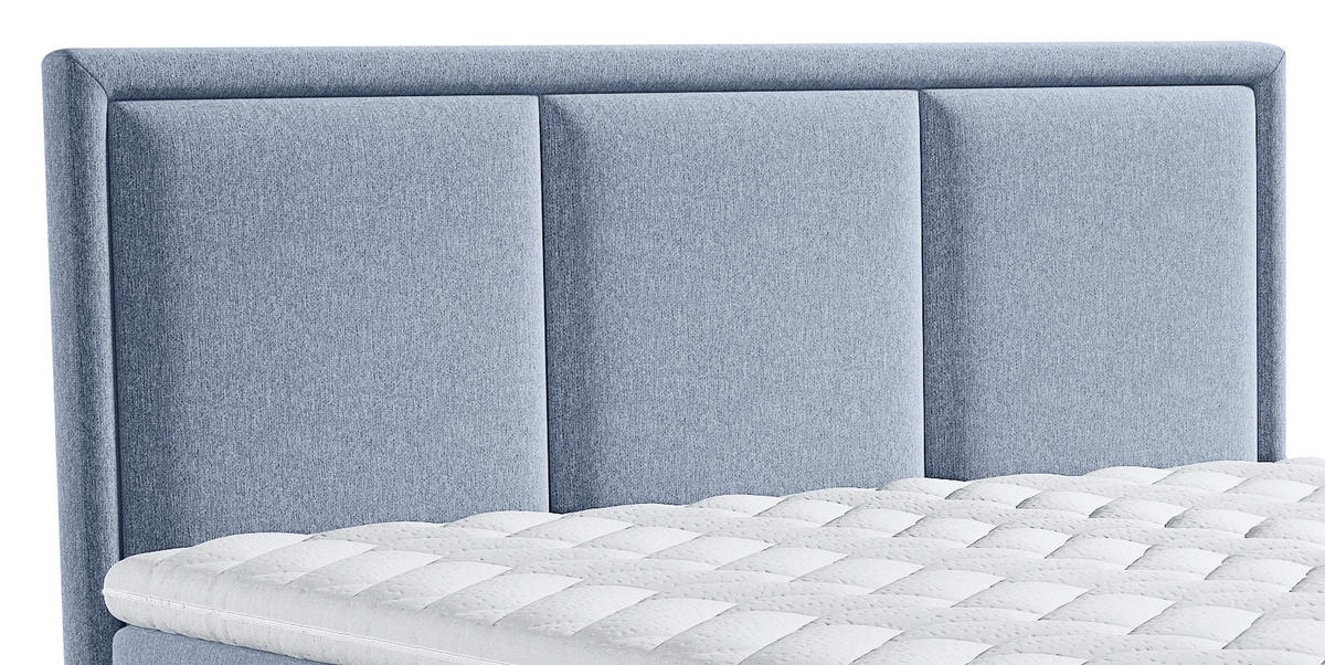 BOXSPRINGBETT 180/200 cm  in Blau  - Blau, Design, Kunststoff/Textil (180/200cm) - MID.YOU