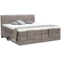 BOXSPRINGBETT 180/200 cm  in Braun  - Schwarz/Braun, Design, Kunststoff/Textil (180/200cm) - Hom`in