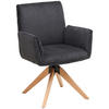 ARMLEHNSTUHL in Textil, Holz, Metall Grau  - Naturfarben/Grau, LIFESTYLE, Holz/Textil (65/90/62,5cm) - MID.YOU