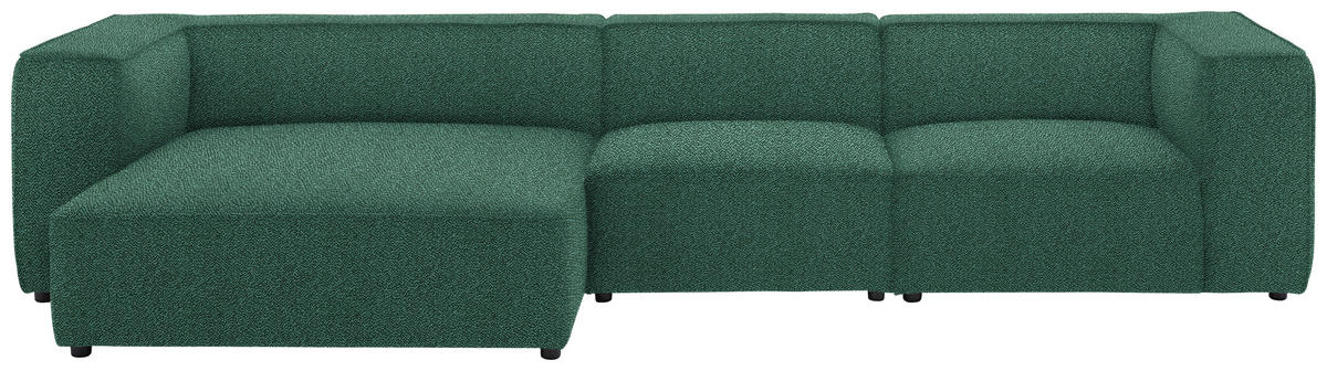 ECKSOFA in Flachgewebe Opal  164/341 cm  - Opal/Schwarz, Design, Kunststoff/Textil (164/341cm) - W.Schillig