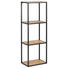 WANDREGAL - Eichefarben/Schwarz, Trend, Holzwerkstoff/Metall (37/108/24cm) - Carryhome WANDREGAL - Eichefarben/Schwarz, Trend, Holzwerkstoff/Metall (37/108/24cm) - Carryhome