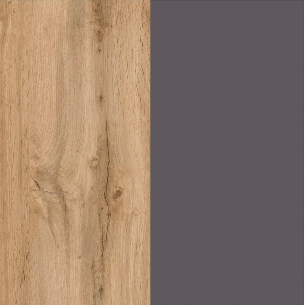 KÜCHENLEERBLOCK 300 cm   in Grau, Eiche Wotan  - Eiche Wotan/Grau, Design, Holzwerkstoff (300cm) - Held