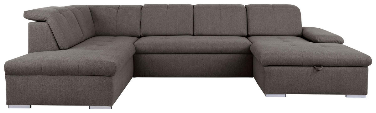 WOHNLANDSCHAFT Grau  - Grau, Design, Textil/Metall (215/328/173cm) - MID.YOU