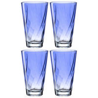 GLÄSERSET Twist 4-teilig  - Blau, Design, Glas (8,00/13,00/8,00cm) - Leonardo