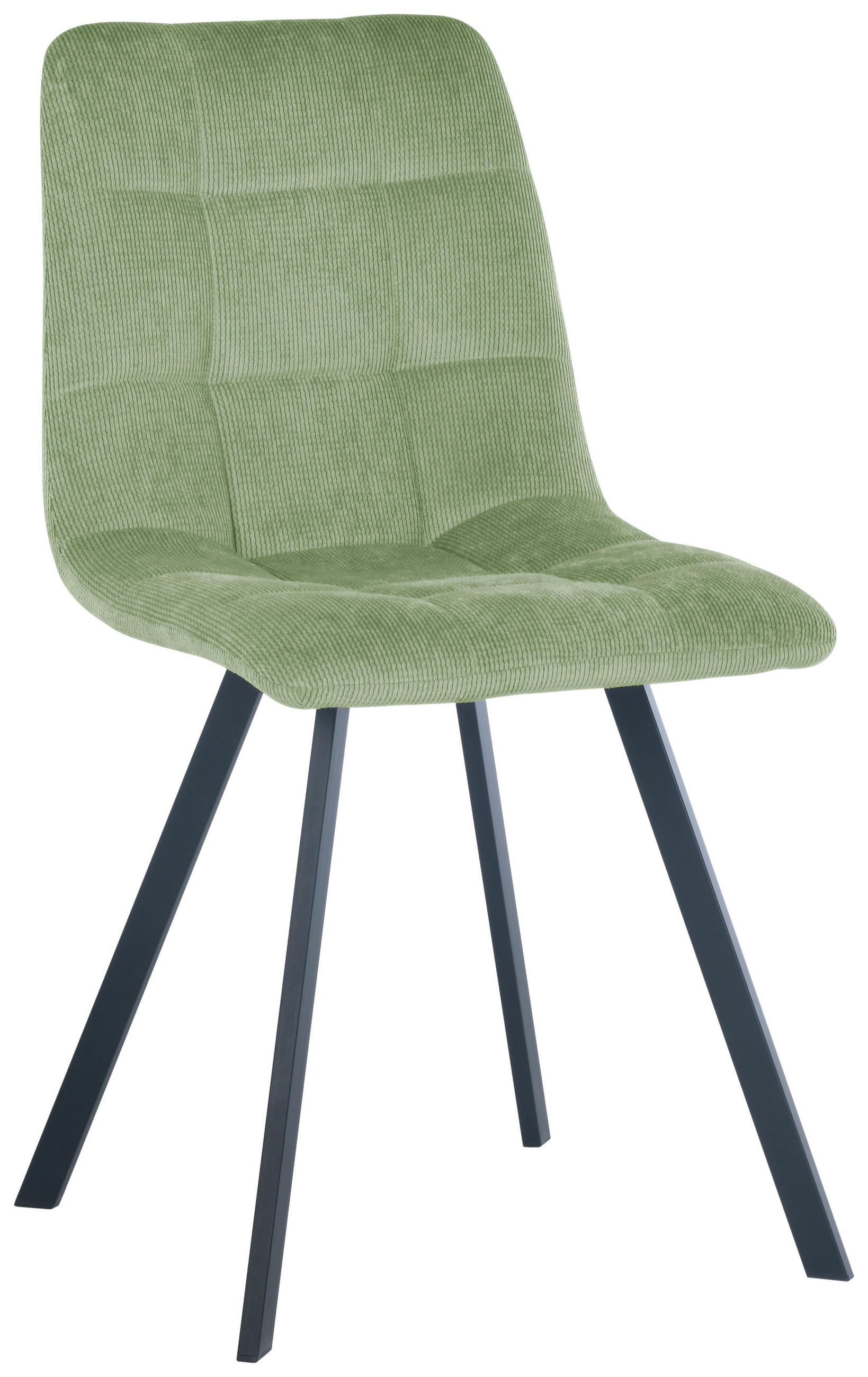 STUHL Cord Grün  - Schwarz/Grün, Design, Textil/Metall (45/88/54,5cm) - Carryhome