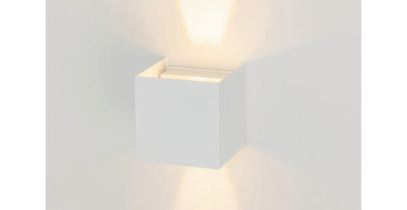 LED-WANDLEUCHTE 10/10/10 cm   - Weiß, Basics, Kunststoff/Metall (10/10/10cm) - Novel
