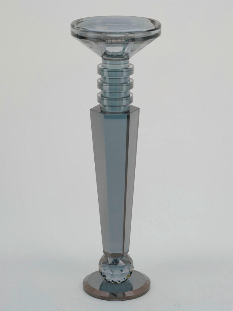 KERZENHALTER - Dunkelgrau, Basics, Glas (9/9/30cm)
