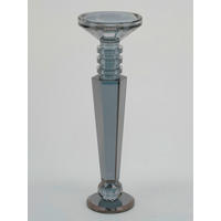 KERZENHALTER - Dunkelgrau, Basics, Glas (9/9/30cm)