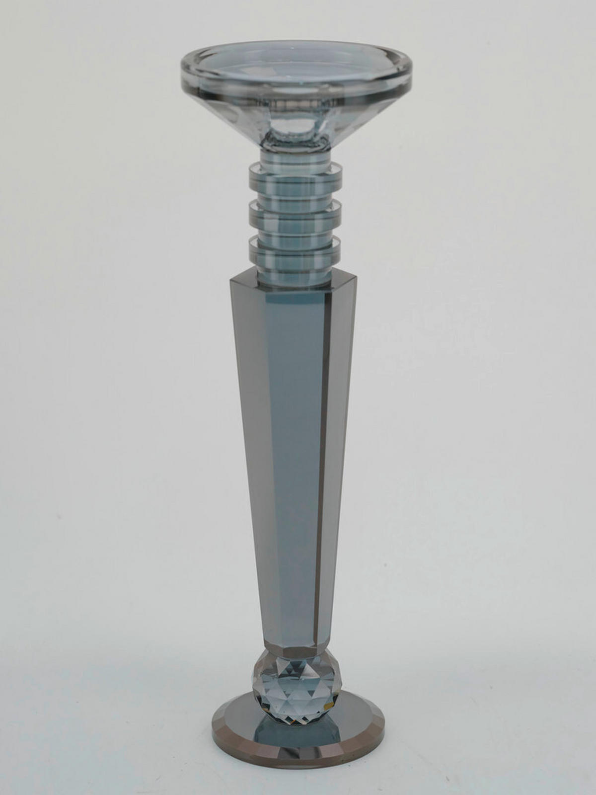 KERZENHALTER - Dunkelgrau, Basics, Glas (9/9/30cm)