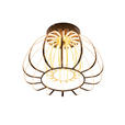 LED-DECKENLEUCHTE Ontario 44,5/33 cm  - Goldfarben/Schwarz, Design, Glas/Kunststoff (44,5/33cm) - Novel